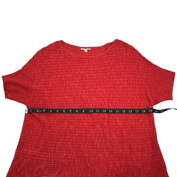 Eileen Fisher Medium Knit Linen-Cotton blend Top Coral Color Organic - Picture 10 of 11